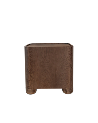 DARK BROWN BURL NIGHTSTAND