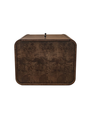 DARK BROWN BURL NIGHTSTAND