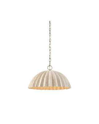 FLUTED PAPIER-MACHE PENDANT