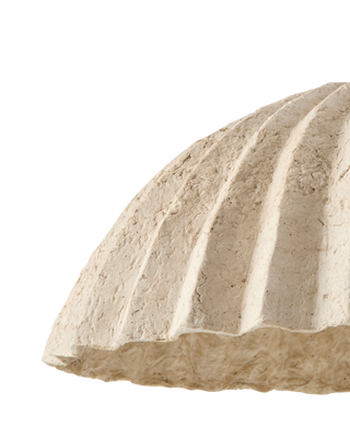 FLUTED PAPIER-MACHE PENDANT