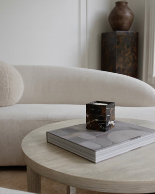 FORGED IRON MARBLE CANDLE