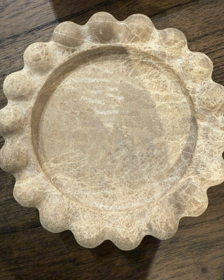 TRAVERTINE SCALLOP TRAY