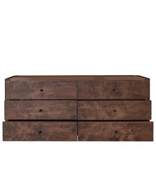 MABEL DARK BROWN BURL DRESSER