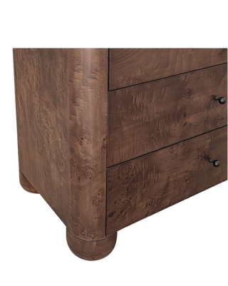 MABEL DARK BROWN BURL DRESSER