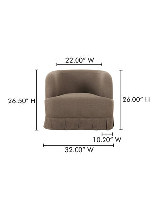 MAREN BROWN SWIVEL CHAIR