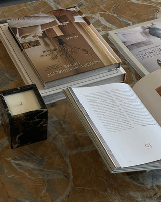 FORGED IRON MARBLE CANDLE