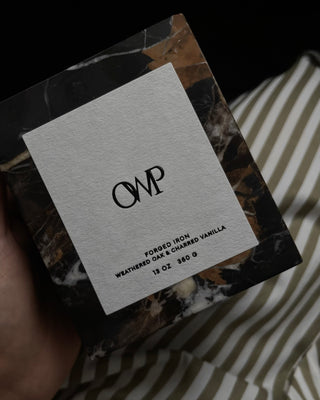 FORGED IRON MARBLE CANDLE