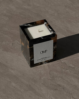 FORGED IRON MARBLE CANDLE