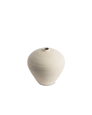 ROUND CERAMIC WHITE VESSEL