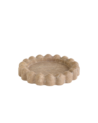 TRAVERTINE SCALLOP TRAY
