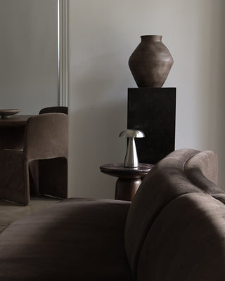 POLISHED SILVER CORDLESS LAMP