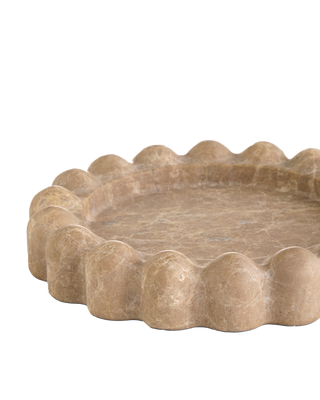 TRAVERTINE SCALLOP TRAY