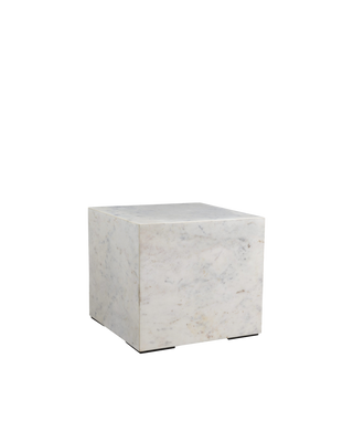 WHITE MARBLE SIDE TABLE