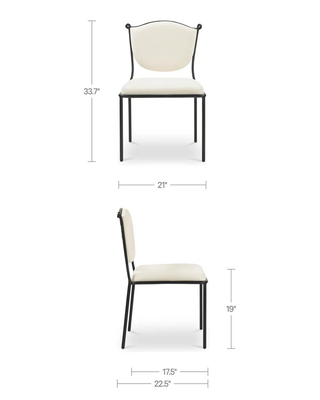 BRUNELLA CREAM DINING CHAIR