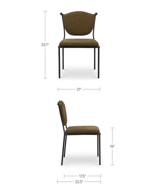 BRUNELLA GREEN DINING CHAIR