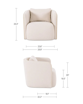 MABEL ACCENT CHAIR OFF-WHITE