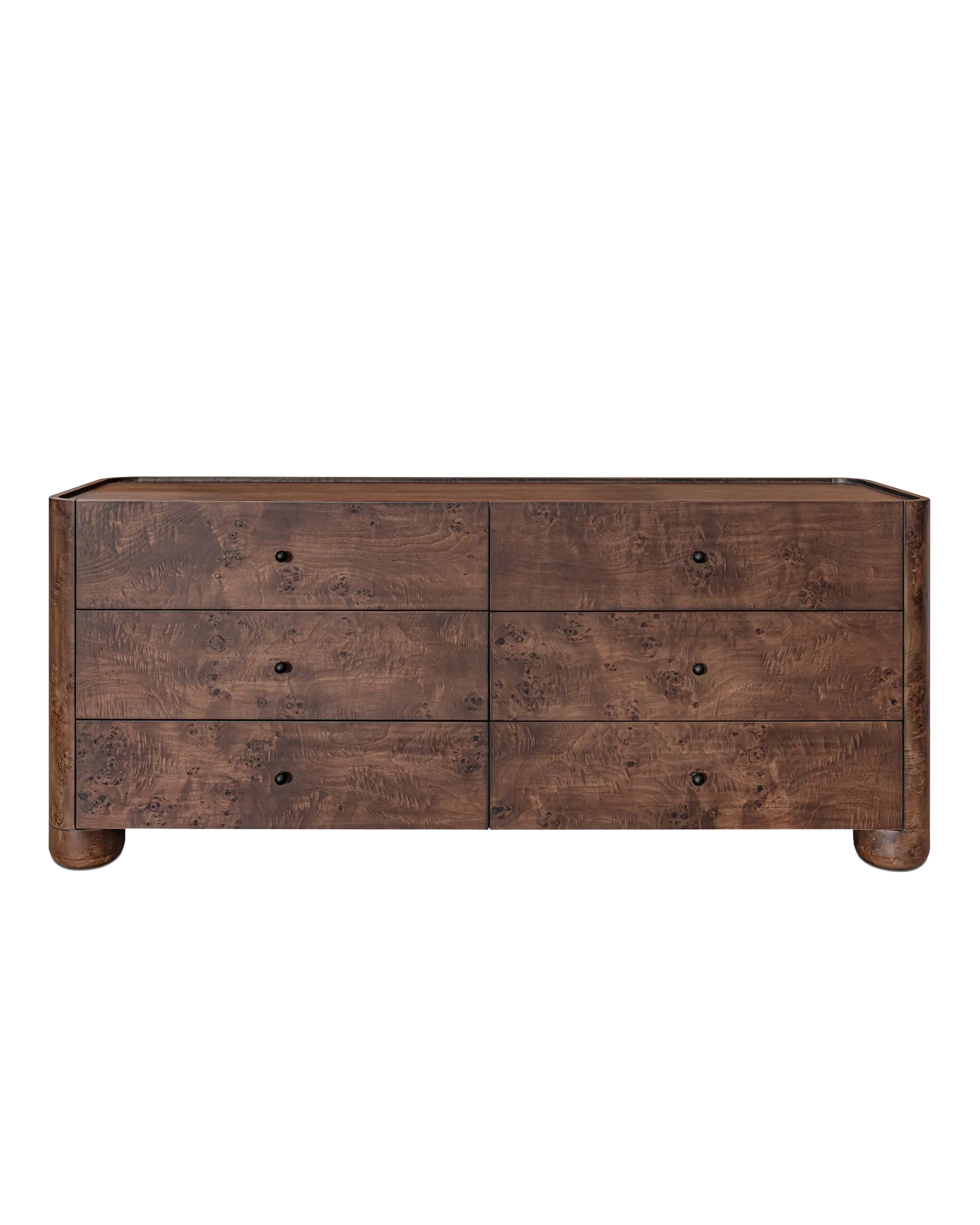 MABEL DARK BROWN BURL DRESSER