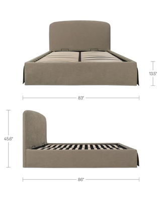ANTONETTE TAUPE STORAGE KING BED