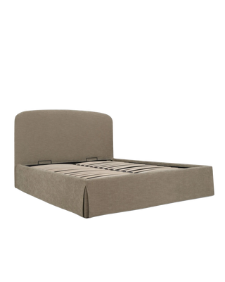 ANTONETTE TAUPE STORAGE KING BED