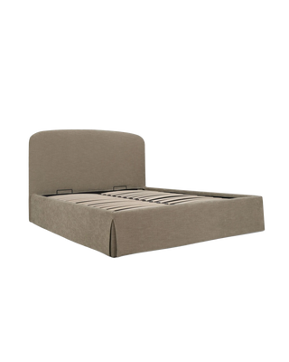 ANTONETTE TAUPE STORAGE BED QUEEN