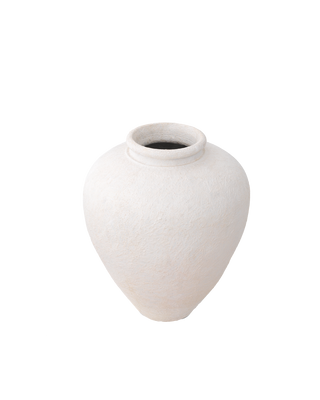 LARGE REINE WHITE CLAY POTTERY