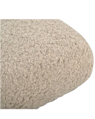 FAUX SHEARLING CREAM OTTOMAN