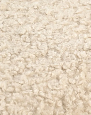 FAUX SHEARLING CREAM OTTOMAN