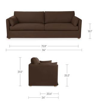 ELLINGTON DARK BROWN SOFA