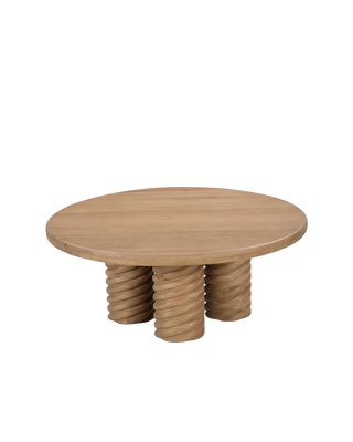 TRECCIA ROUND COFFEE TABLE OAK