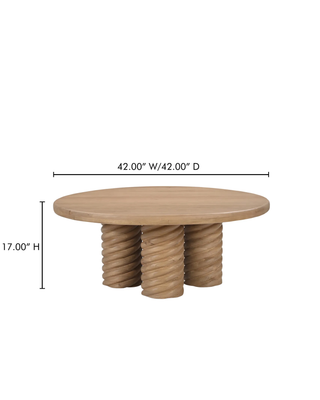 TRECCIA ROUND COFFEE TABLE OAK