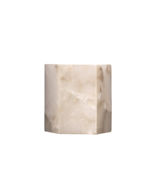 WHITE ALABASTER SCONCE SMALL